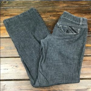 White House Black Market Black Denim Flare Jeans 2